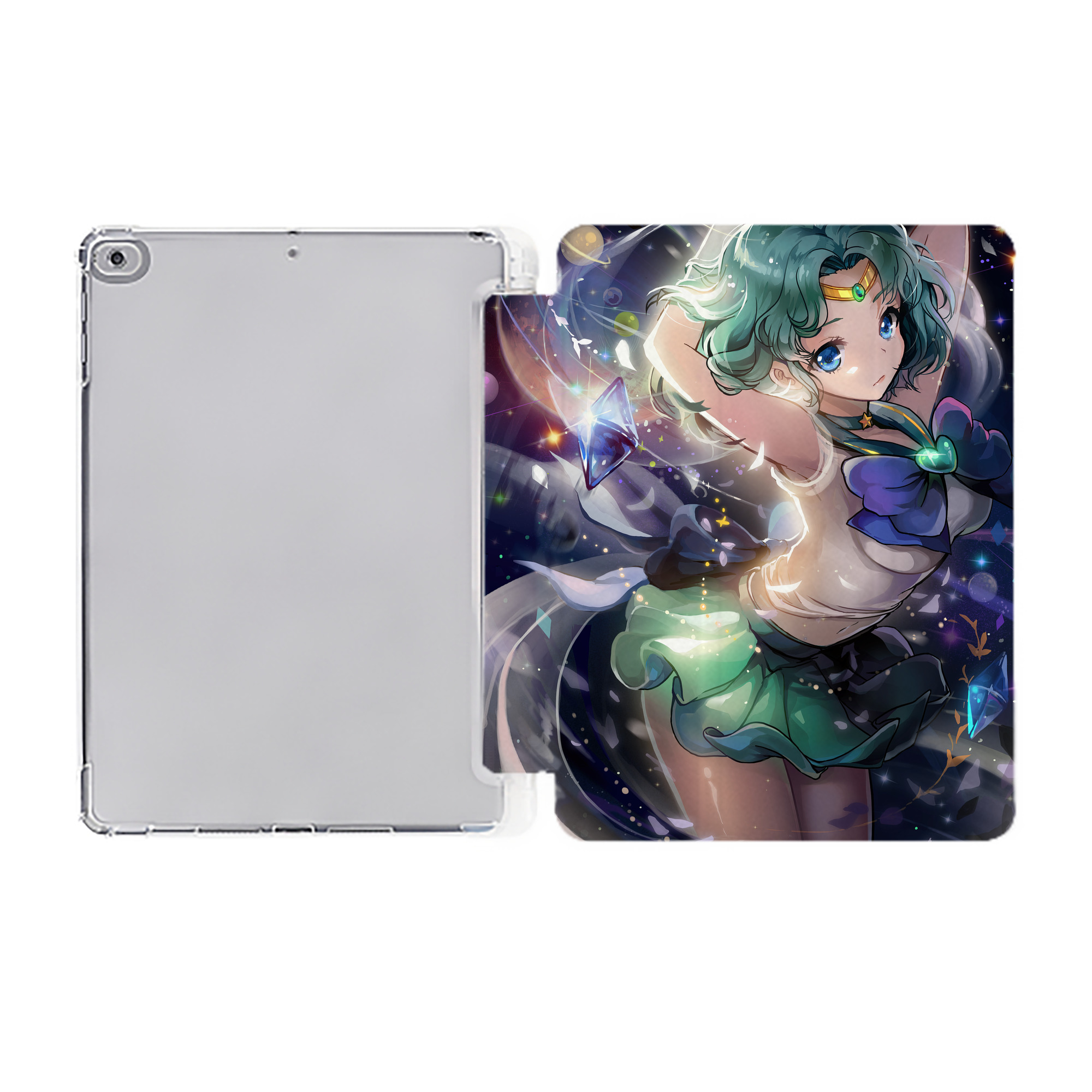 （画像用） 美少女戦士セーラームーン Sailor Moon IPad ケース ペン収納付き 三つ折りスタンド PUレザー×シリコン 対応機種9.5/10.5/10.9インチ
